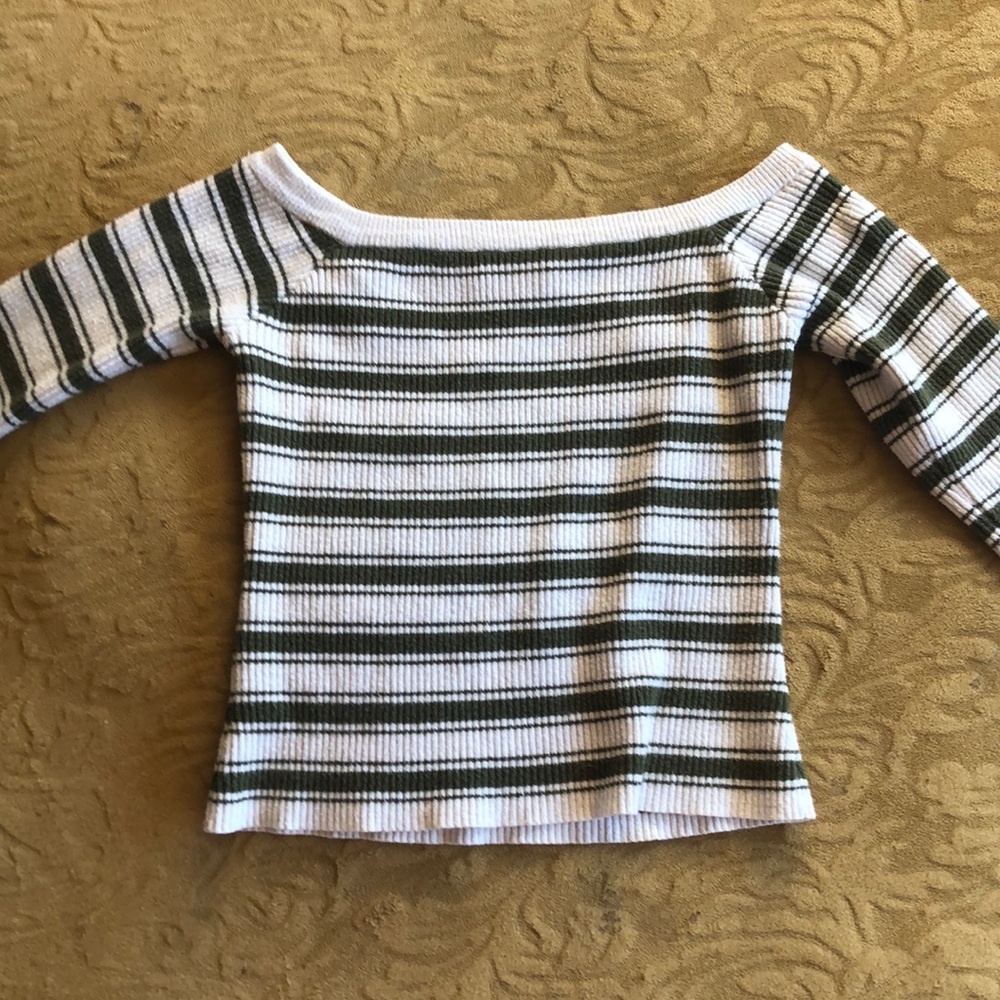 Long sleeve off the shoulder sweater